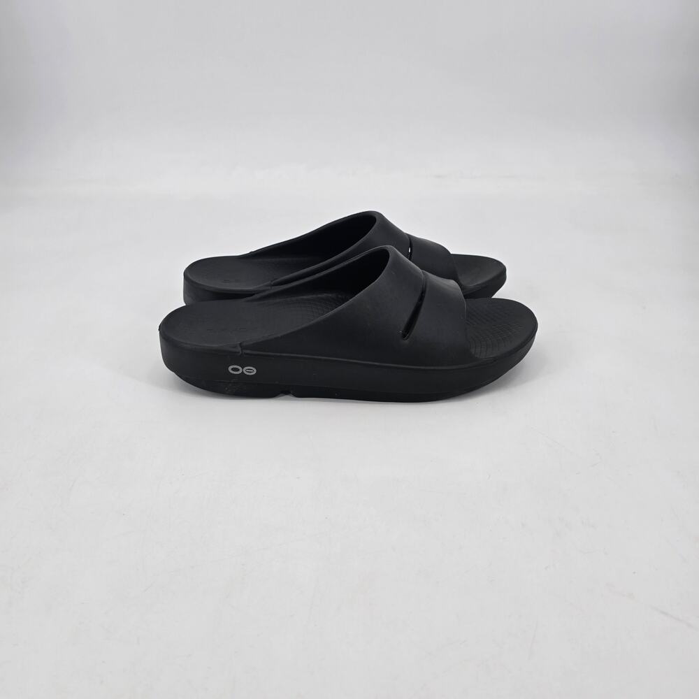 OOFOS OOahh Recovery Slide Sandals Black Women’s 8 Men’s 6 Comfort Athleisure - Picture 3 of 8
